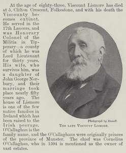 Feu le vicomte Lismore - English Photographer