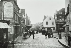 Three Tuns Old Kings Head, Surrey Street, Croydon: vue générale, 1885