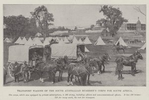 Chariots de transport du corps des bushmen sud-australiens pour l