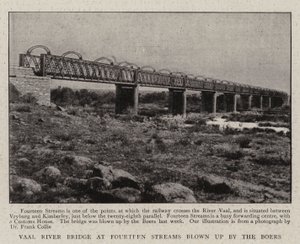 Pont de la rivière Vaal à Fourteen Streams détruit par les Boers - English Photographer