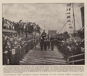 Accueil du gagnant du prix de la reine à St Peter Port, Guernesey - English Photographer