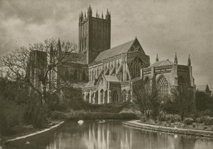 Cathédrale de Wells, depuis le Swan Pool