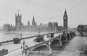 Pont de Westminster et les Chambres du Parlement, vers 1902