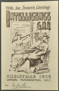 Avec les vœux de saison, Intelligence G.H.Q., Noël 1918 de E. M. Jack, 1918