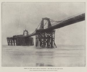 Épave de la jetée en chaîne à Brighton, la jetée dans ses derniers jours