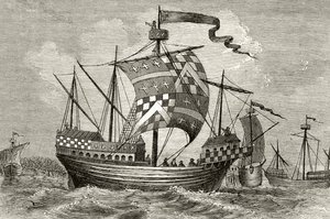 Un navire de guerre du 15e siècle, de 