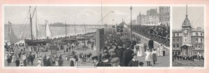 Scène de jour férié sur la plage de Brighton - English School