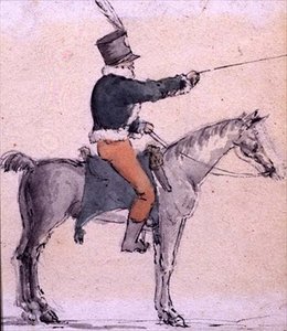 Un jeune soldat à cheval, c.1820