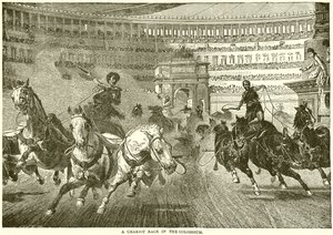 Course de chars dans le Colisée - English School