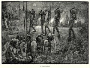 A Corroboree (gravure) - English School