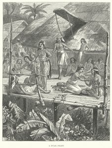 Un festin Dyak (gravure) - English School