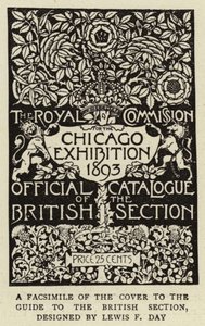 Fac-similé de la couverture du guide de la section britannique - English School