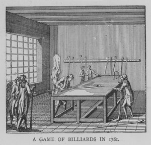 Une partie de billard en 1781 - English School