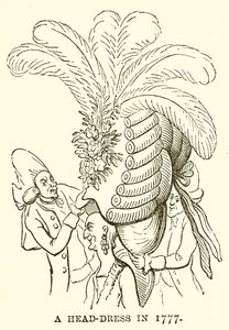 Une coiffe en 1777 - English School