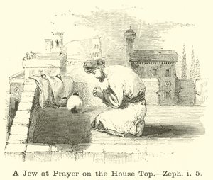 Un Juif en prière sur le toit de la maison - English School