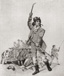 Un pompier londonien dans les années 1790. Du Strand Magazine publié en 1897. - English School