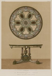Table en marqueterie - English School