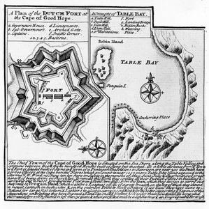Plan du Fort Hollandais au Cap de Bonne-Espérance et Esquisse de la Baie de la Table