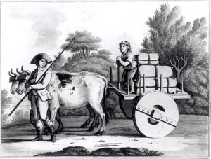 Une ferme portugaise, de A General View of the State of Portugal par James Murphy, publié en 1797 - English School