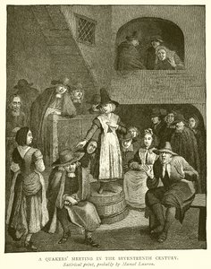 Réunion de Quakers au XVIIe siècle