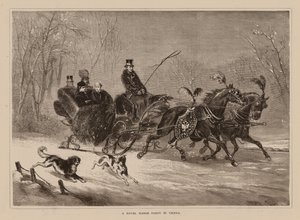 Une fête royale en traîneau à Vienne (gravure)