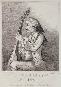 Un solo à la viole de gambe, Carl Friedrich Abel (1723-87) gravé par William Nelson Gardiner (1766-1814) 1787