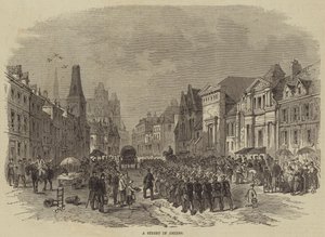 Une rue à Amiens (gravure)