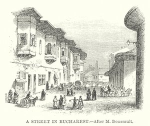 Une rue de Bucarest (gravure) - English School