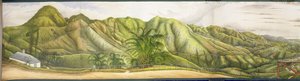 Vue vers Kingston depuis le Sanatorium Militaire à Newcastle, Blue Mountains, Jamaïque, 1855