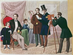 Une visite chez le photographe, 1857 - English School