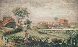Vue ouest du pont de Chelsea, 1761