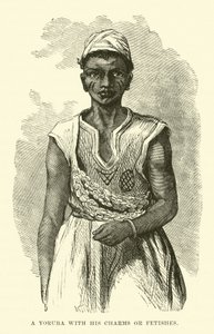 Un Yoruba avec ses charmes ou fétiches - English School