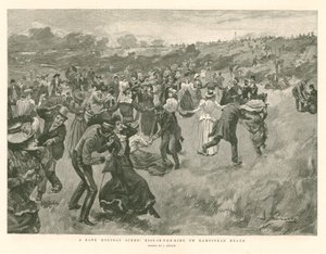 Scène de jour férié : Baiser-au-Roi sur Hampstead Heath
