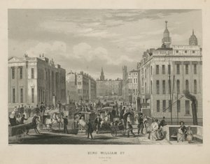 Scène de rue animée dans King William Street - English School