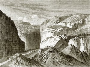 Un canon, ou col de montagne, dans la guerre de la Sierra