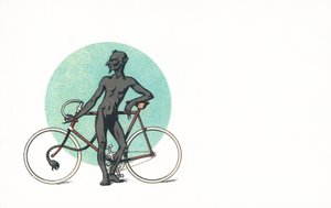 Une figure diabolique debout à côté d