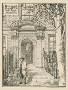 Une porte sur Kings Bench Walk dans le Temple - English School