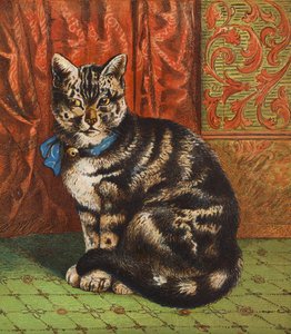 Un chat à la mode (lithographie couleur) - English School