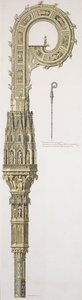 Élévation géométrique de la crosse de William of Wykeham (vers 1320-1404) publiée en 1785