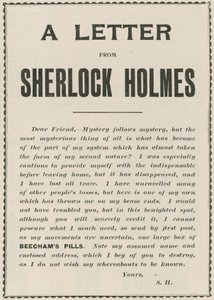 Une lettre de Sherlock Holmes - English School
