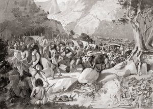 Une migration de tribus scythes à travers un col des montagnes d
