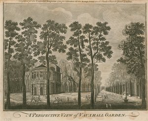 Vue en perspective des jardins de Vauxhall, Londres