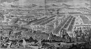 Vue perspective de la glorieuse bataille de Drunmossie Moor le 16 avril 1746, 1746