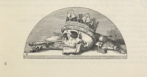 Crâne portant une couronne, de 