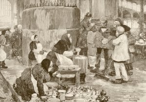 Une soupe populaire à Paris dans les années 1800 - English School