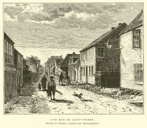 Une rue à Saint-Pierre, Saint-Pierre-et-Miquelon - English School