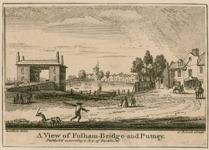 Vue du pont de Fulham et de Putney - English School
