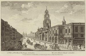 Vue de la Bourse Royale à Londres - English School