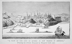 Vue de la ville de Québec en Nouvelle-France en Amérique - English School