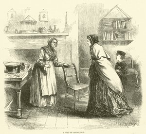 Une visite de condoléances (gravure)
